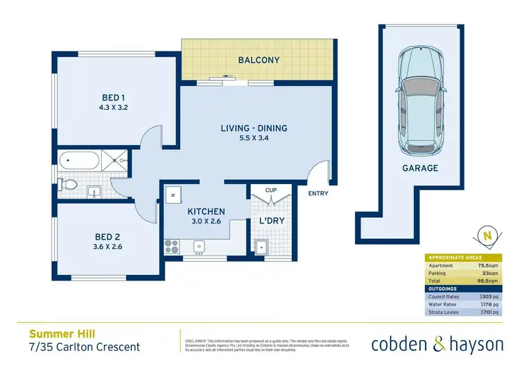 Floorplan of Homely apartment listing, 7/35-37 Carlton Crescent, Summer Hill NSW 2130