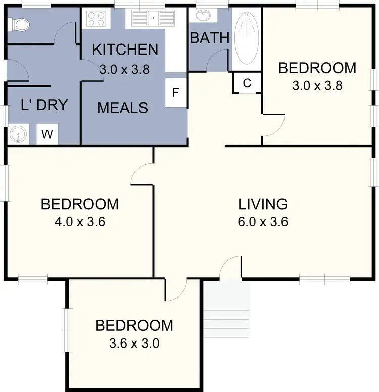 Floorplan of Homely house listing, 8 Mitchell Court, Glenroy VIC 3046
