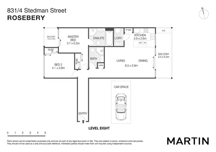 Floorplan of Homely apartment listing, 831/4 Stedman Street, Rosebery NSW 2018
