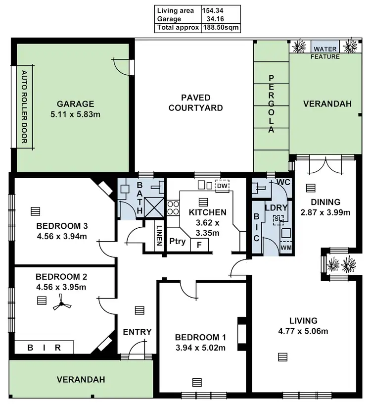 Floorplan of Homely house listing, 2 Birkdale Avenue, Clarence Park SA 5034