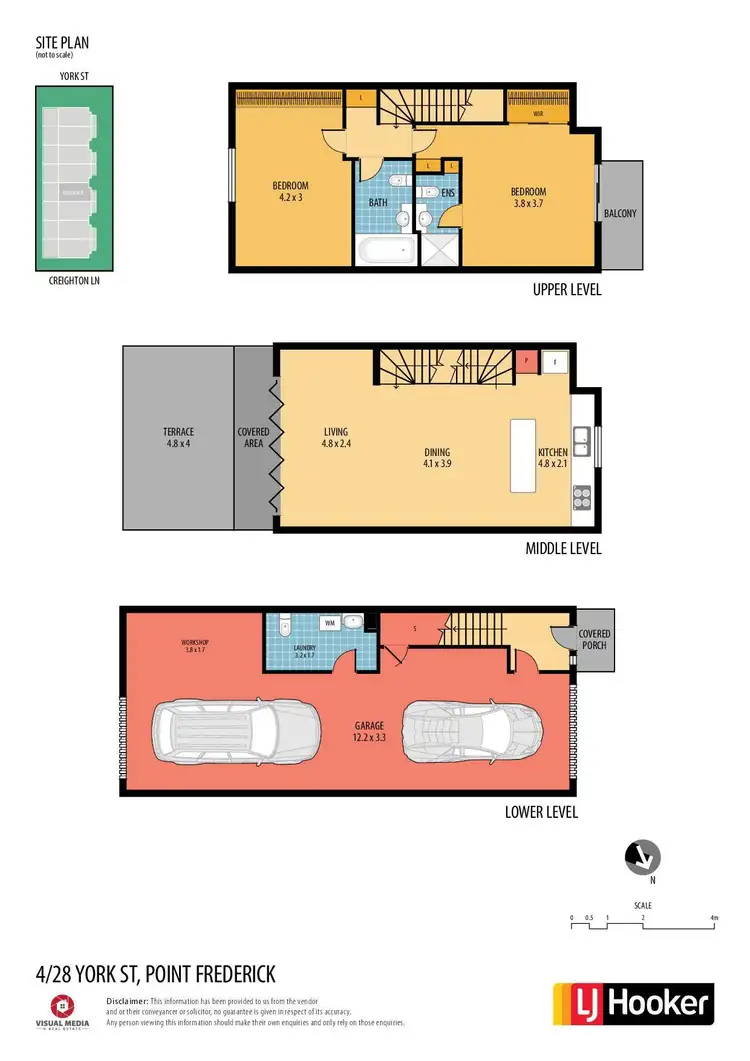 Floorplan of Homely townhouse listing, 4/28 York Street, Point Frederick NSW 2250