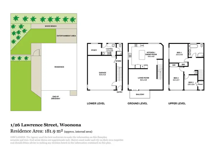 Floorplan of Homely townhouse listing, 1/26 Lawrence Street, Woonona NSW 2517
