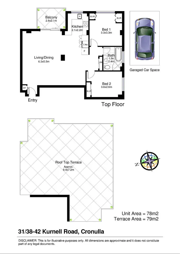 Floorplan of Homely apartment listing, Level 7/31/38-42 Kurnell Road, Cronulla NSW 2230
