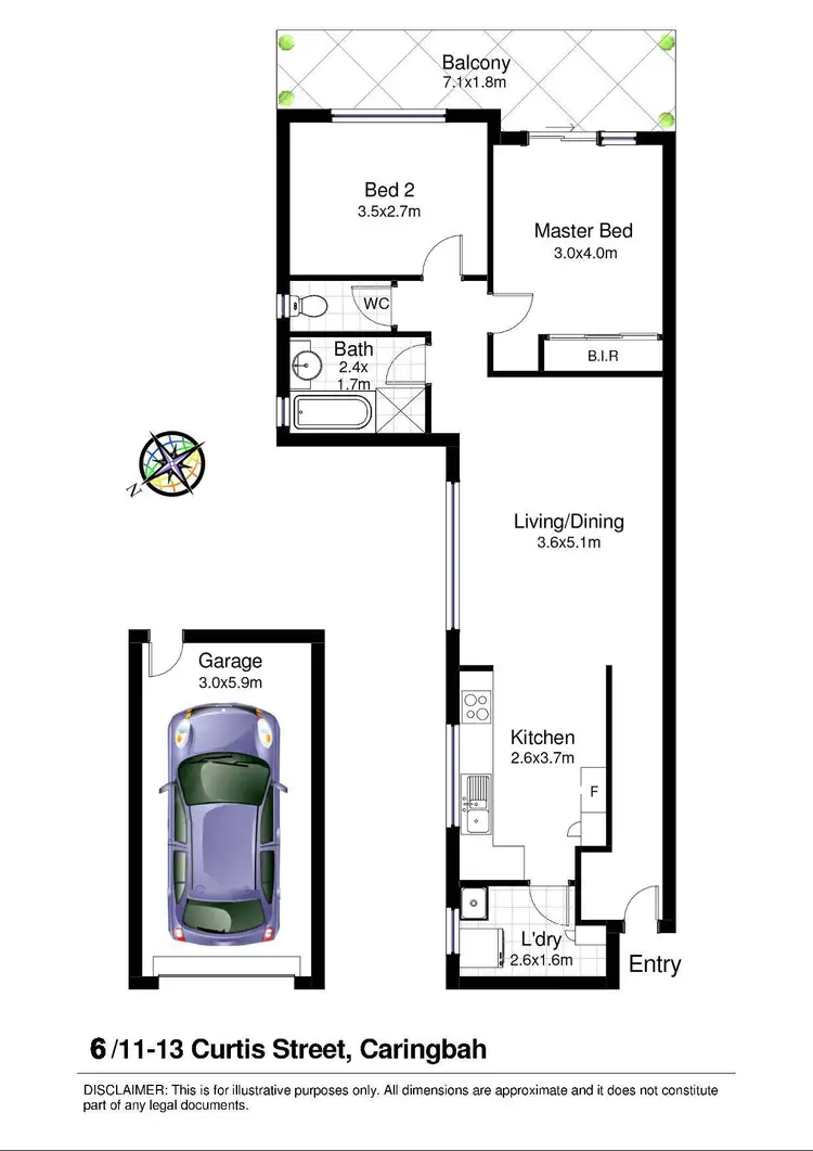 Floorplan of Homely unit listing, 6/11-13 Curtis Street, Caringbah NSW 2229