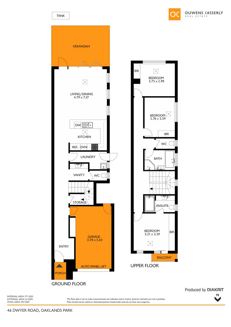 Floorplan of Homely townhouse listing, 46 Dwyer Road, Oaklands Park SA 5046