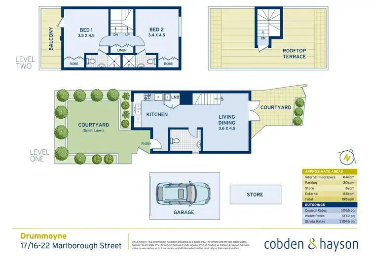 Floorplan of Homely townhouse listing, 17/16-22 Marlborough Street, Drummoyne NSW 2047
