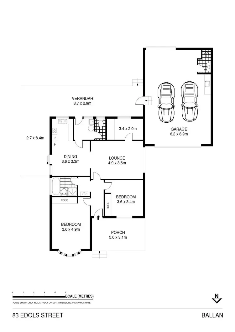 Floorplan of Homely house listing, 83 Edols Street, Ballan VIC 3342