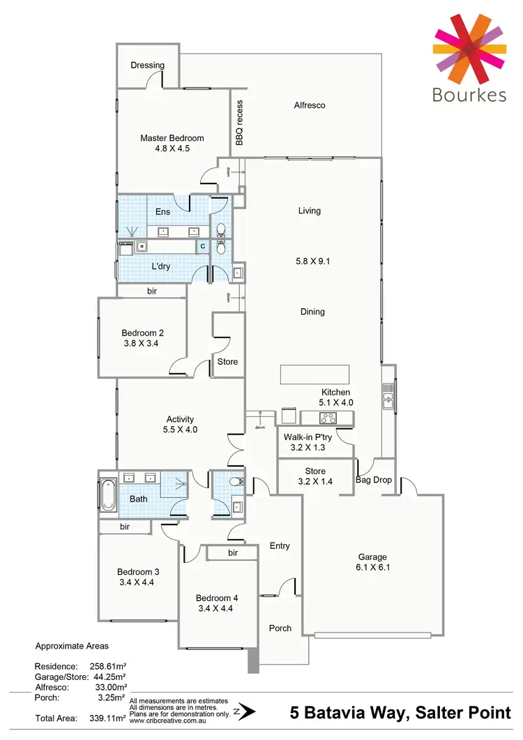 Floorplan of Homely house listing, 5 Batavia Way, Salter Point WA 6152