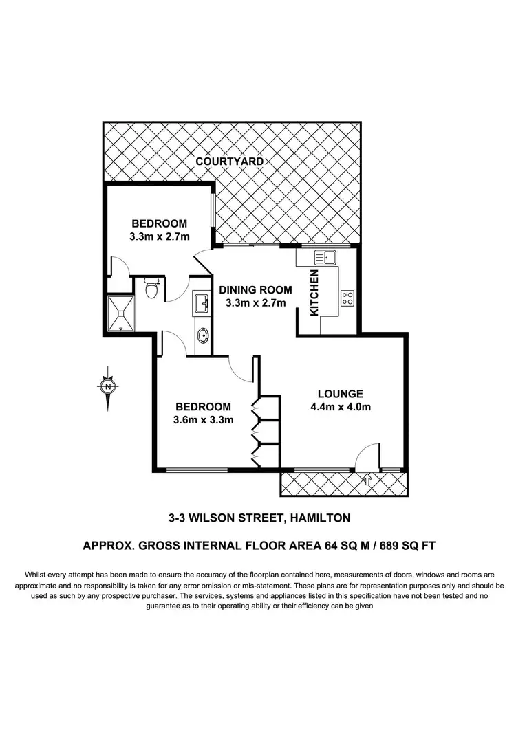Floorplan of Homely villa listing, 3/3 Wilson Street, Hamilton NSW 2303