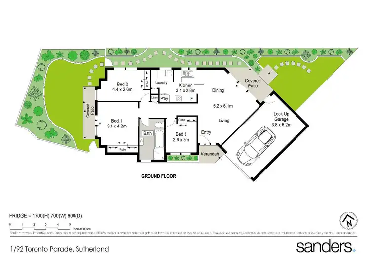 Floorplan of Homely villa listing, 1/92 Toronto Parade, Sutherland NSW 2232