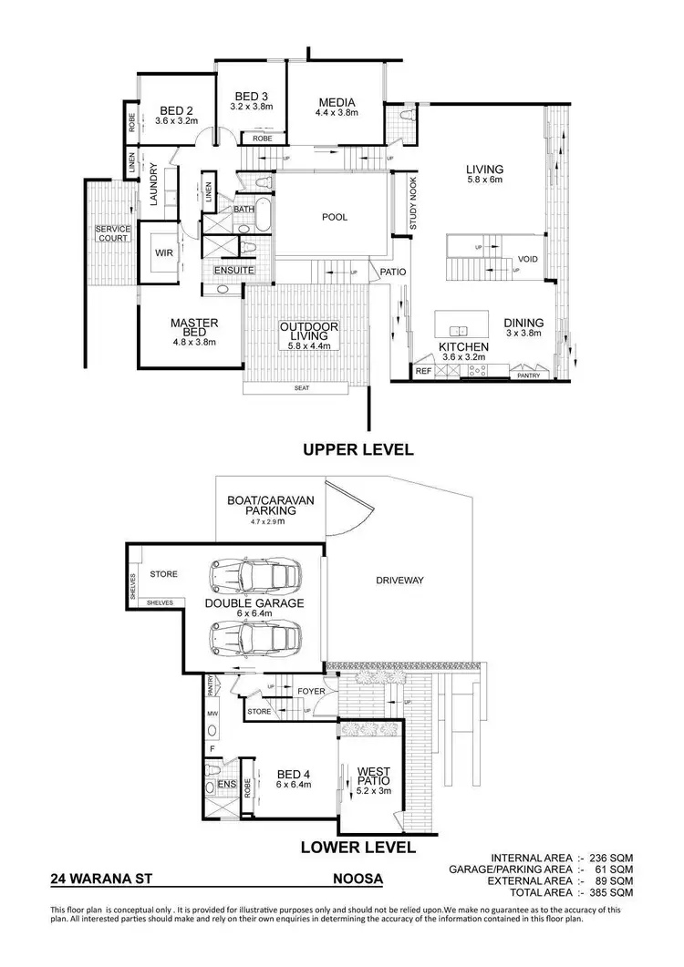 Floorplan of Homely house listing, 24 Warana Street, Noosa Heads QLD 4567