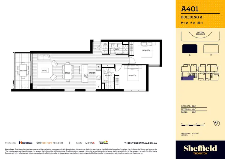 Floorplan of Homely unit listing, 401/8 Aviators Way, Penrith NSW 2750