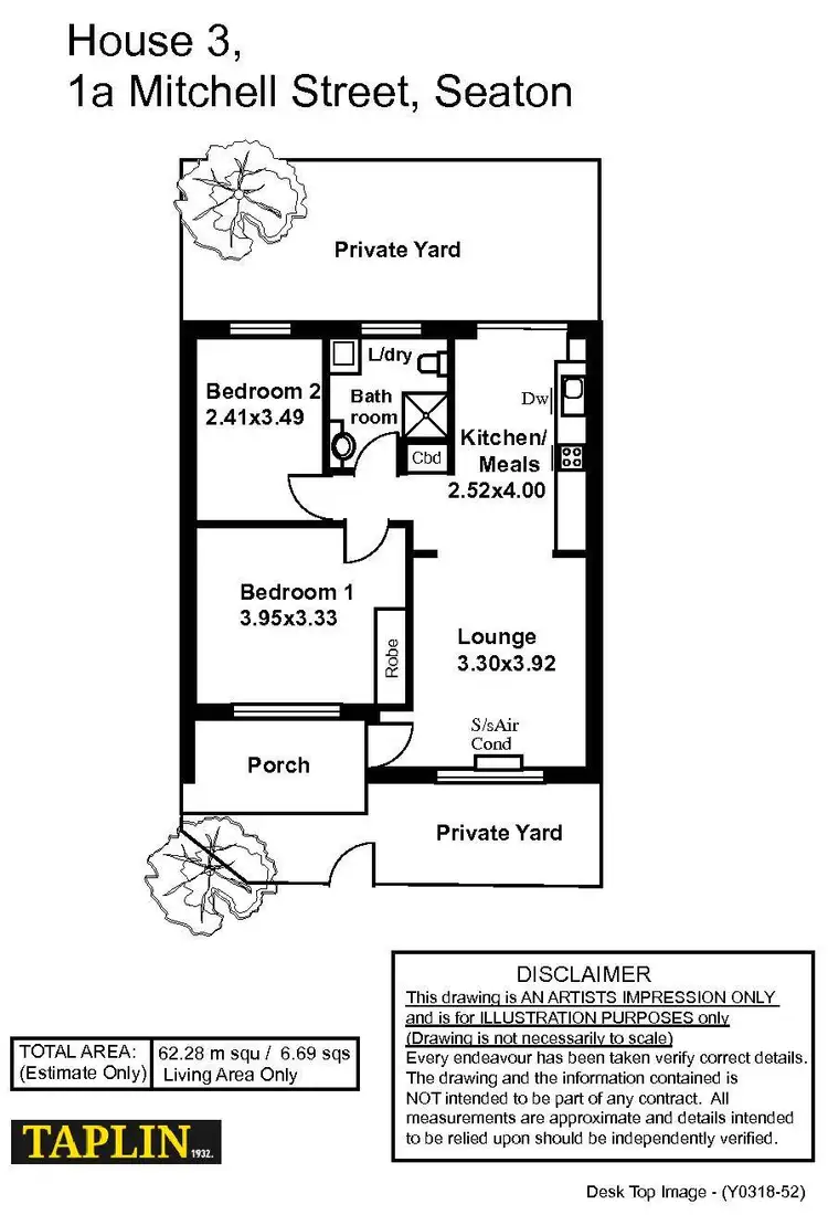 Floorplan of Homely unit listing, 3/1a Mitchell Street, Seaton SA 5023