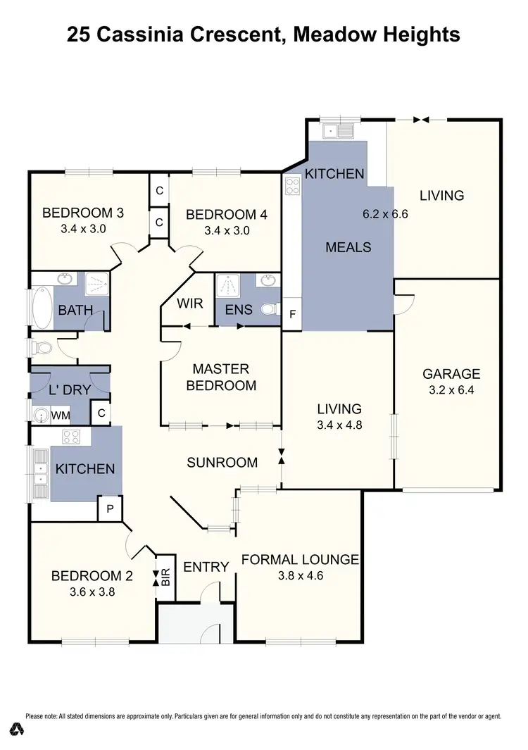 Floorplan of Homely house listing, 25 Cassinia Crescent, Meadow Heights VIC 3048