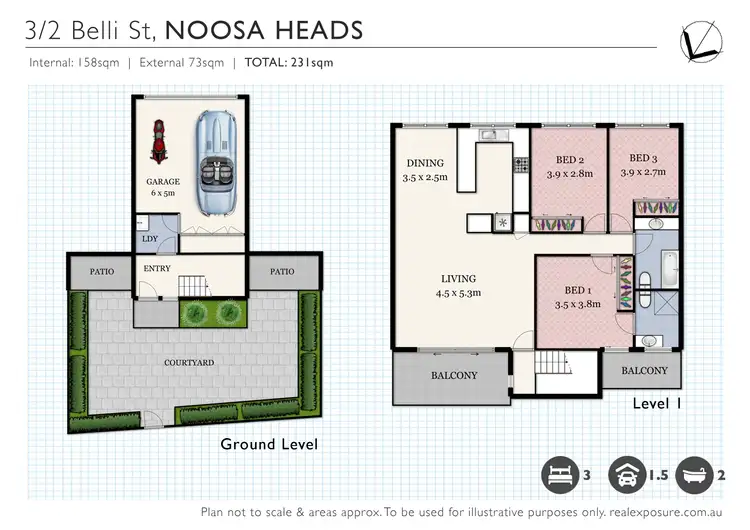 Floorplan of Homely unit listing, 3/2 Belli Street, Noosa Heads QLD 4567