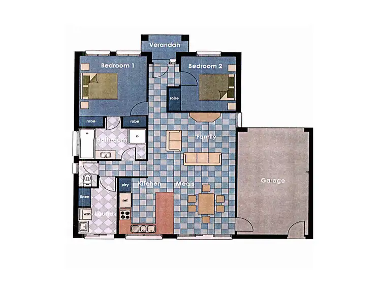 Floorplan of Homely unit listing, 2/11 Caron Close, Hallam VIC 3803