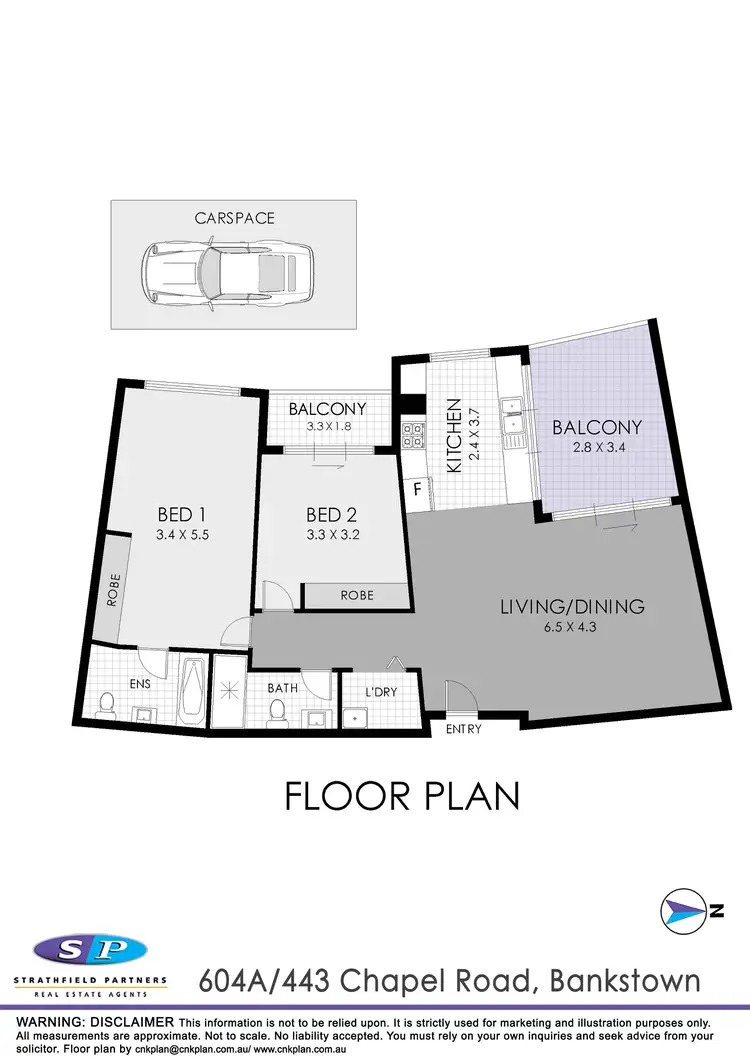 Floorplan of Homely apartment listing, 604a/443 Chapel Road, Bankstown NSW 2200