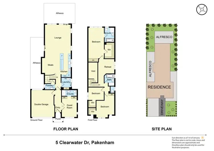 Floorplan of Homely house listing, 5 Clearwater Drive, Pakenham VIC 3810