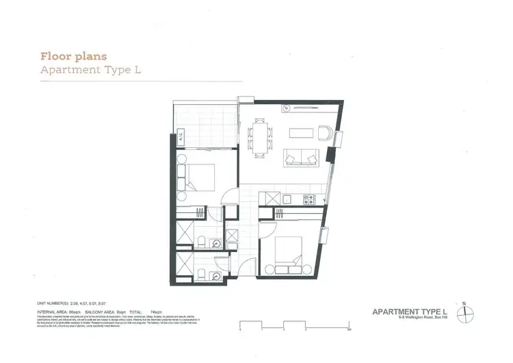 Floorplan of Homely apartment listing, 807/6-8 Wellington Road, Box Hill VIC 3128