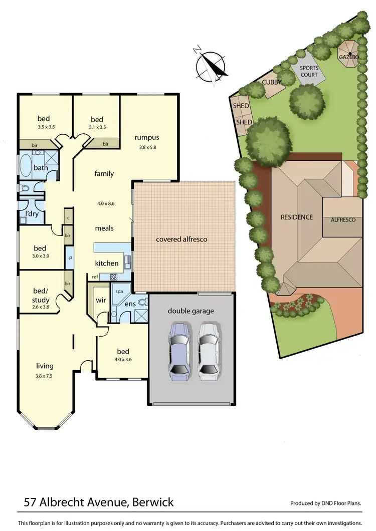 Floorplan of Homely house listing, 57 Albrecht Avenue, Berwick VIC 3806