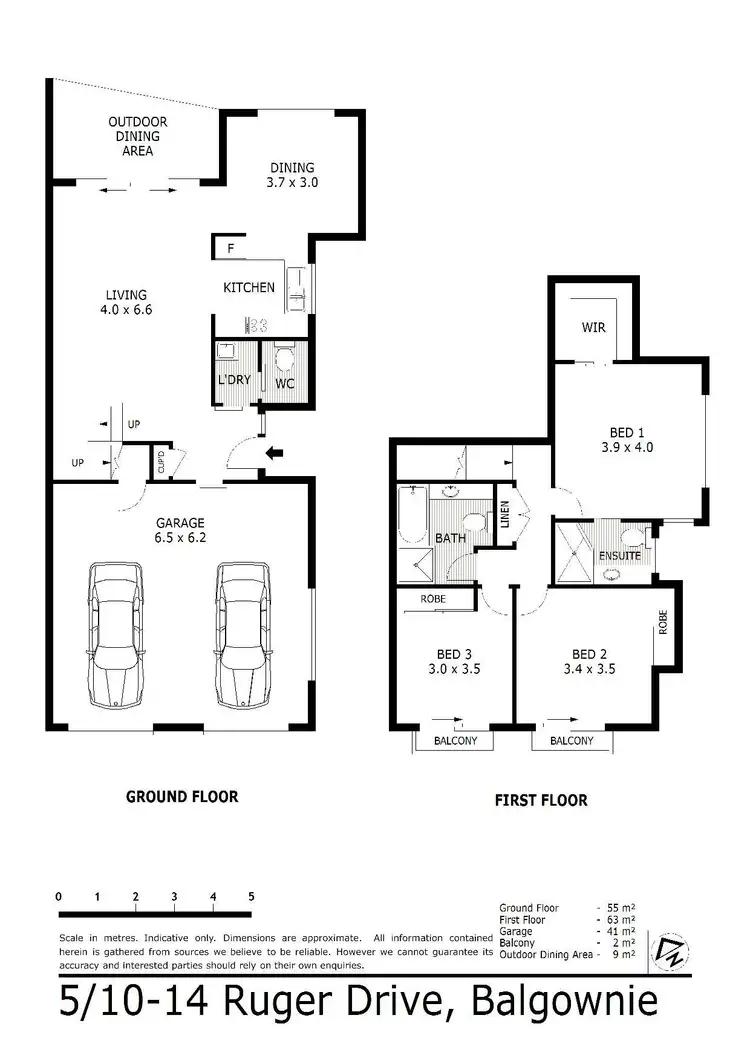 Floorplan of Homely townhouse listing, 5/10 Ruger Drive, Balgownie NSW 2519