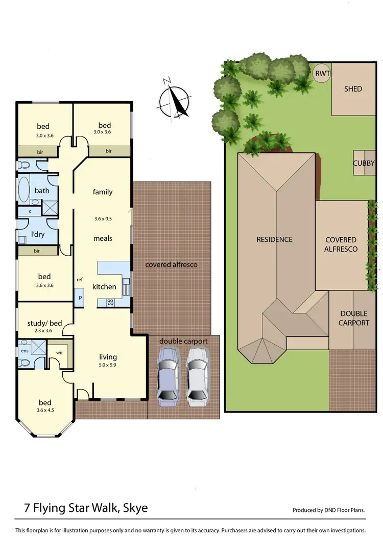 Floorplan of Homely house listing, 7 Flying Star Walk, Skye VIC 3977