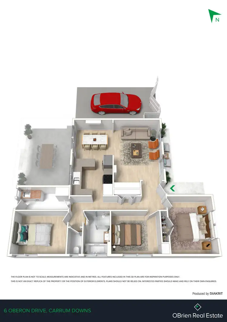 Floorplan of Homely house listing, 6 Oberon Drive, Carrum Downs VIC 3201