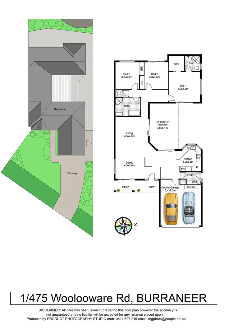 Floorplan of Homely villa listing, 1/475 Woolooware Road, Burraneer NSW 2230