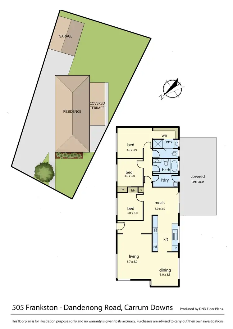 Floorplan of Homely house listing, 505 Frankston Dandenong Road, Carrum Downs VIC 3201