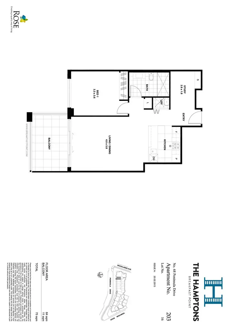 Floorplan of Homely apartment listing, 203/68 Peninsula Drive, Breakfast Point NSW 2137