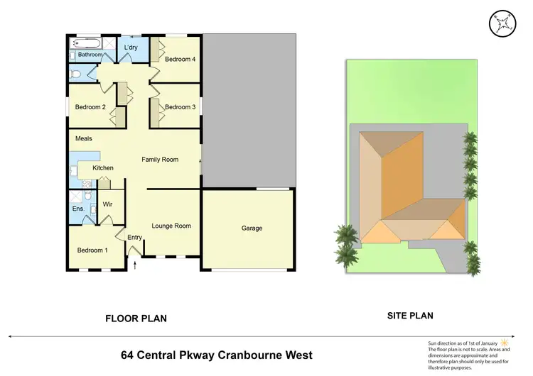 Floorplan of Homely house listing, 64 Central Parkway, Cranbourne West VIC 3977