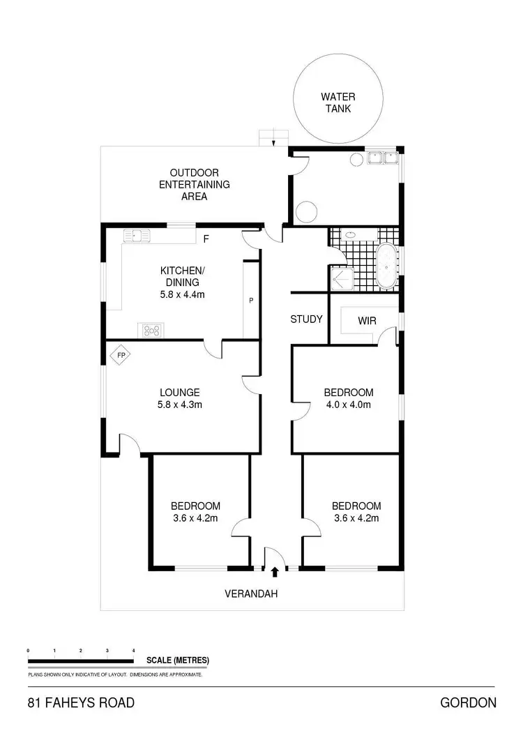 Floorplan of Homely house listing, 81 Faheys Road, Gordon VIC 3345