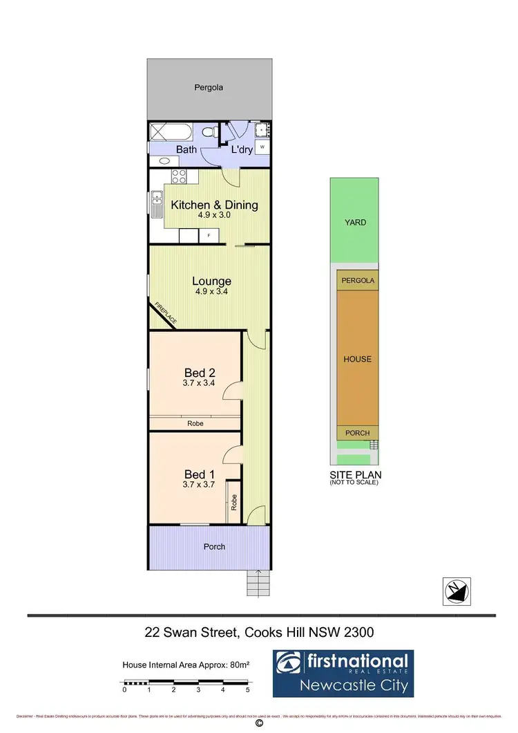 Floorplan of Homely house listing, 22 Swan Street, Cooks Hill NSW 2300