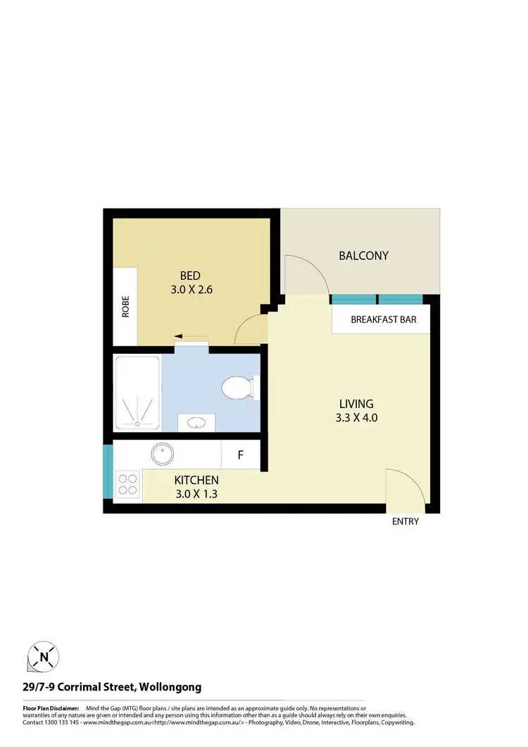 Floorplan of Homely unit listing, 29/7-9 Corrimal Street, Wollongong NSW 2500