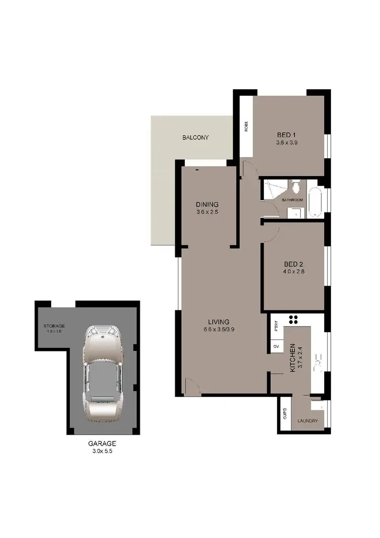 Floorplan of Homely apartment listing, 16/147 Smith Street, Summer Hill NSW 2130
