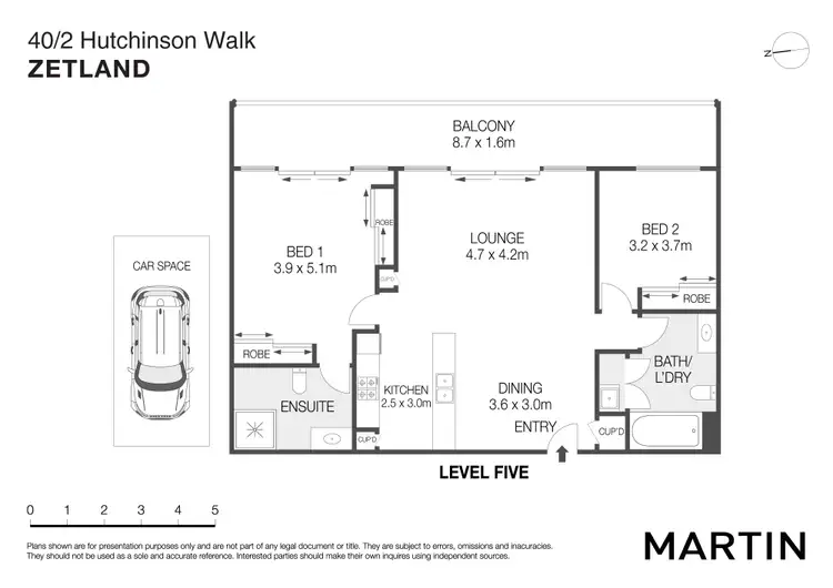 Floorplan of Homely apartment listing, 40/2 Hutchinson Walk, Zetland NSW 2017