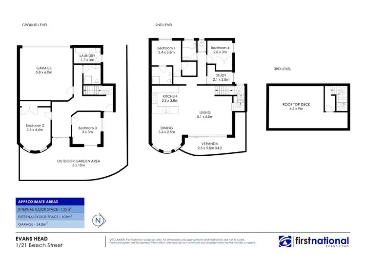 Floorplan of Homely townhouse listing, 1/21 Beech Street, Evans Head NSW 2473
