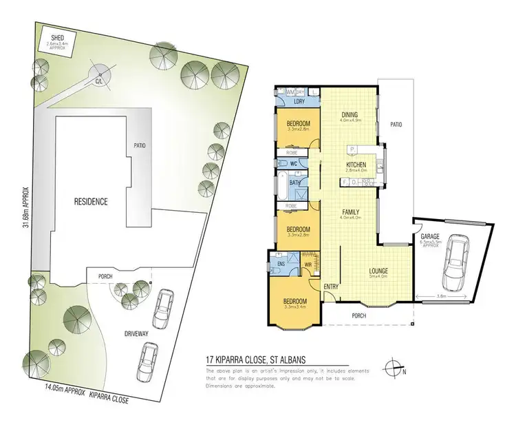 Floorplan of Homely house listing, 17 Kiparra Close, St Albans VIC 3021