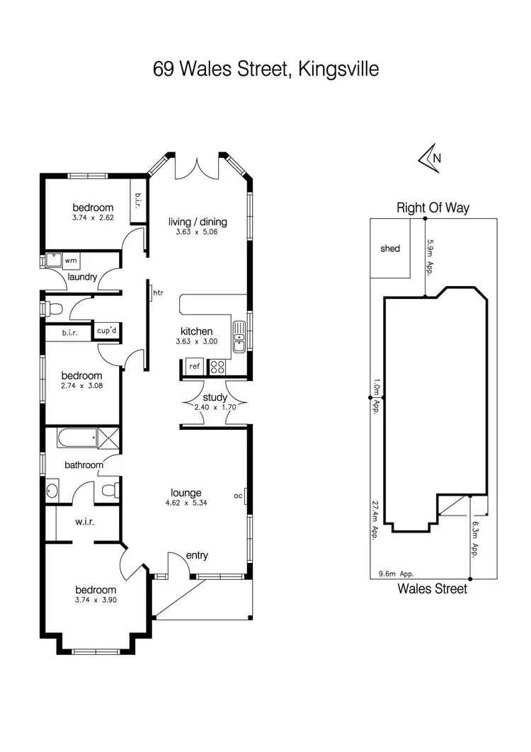 Floorplan of Homely house listing, 69 Wales Street, Kingsville VIC 3012