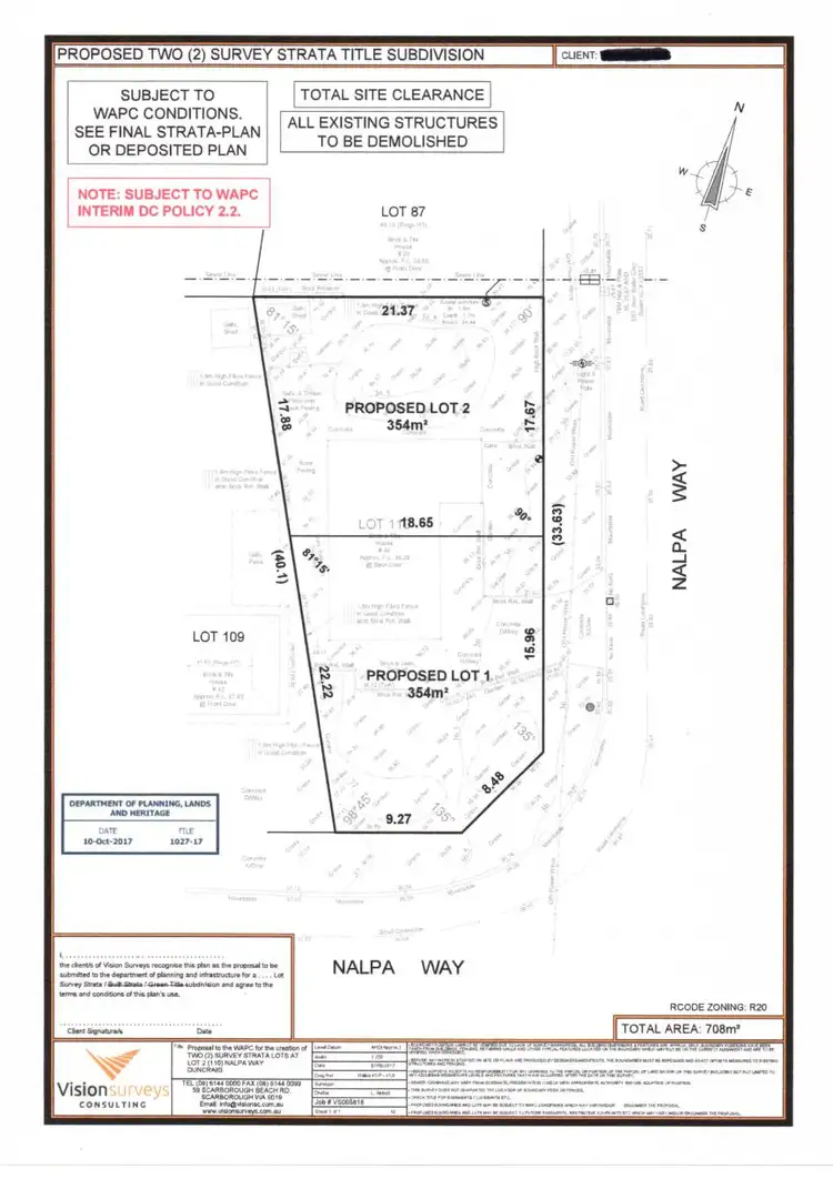 Floorplan of Homely land listing, LOT 1, 40 Nalpa Way, Duncraig WA 6023