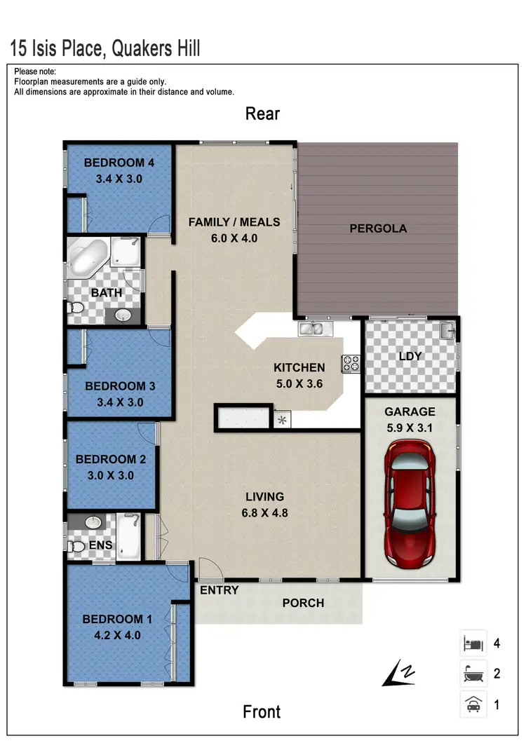 Floorplan of Homely house listing, 15 Isis Place, Quakers Hill NSW 2763