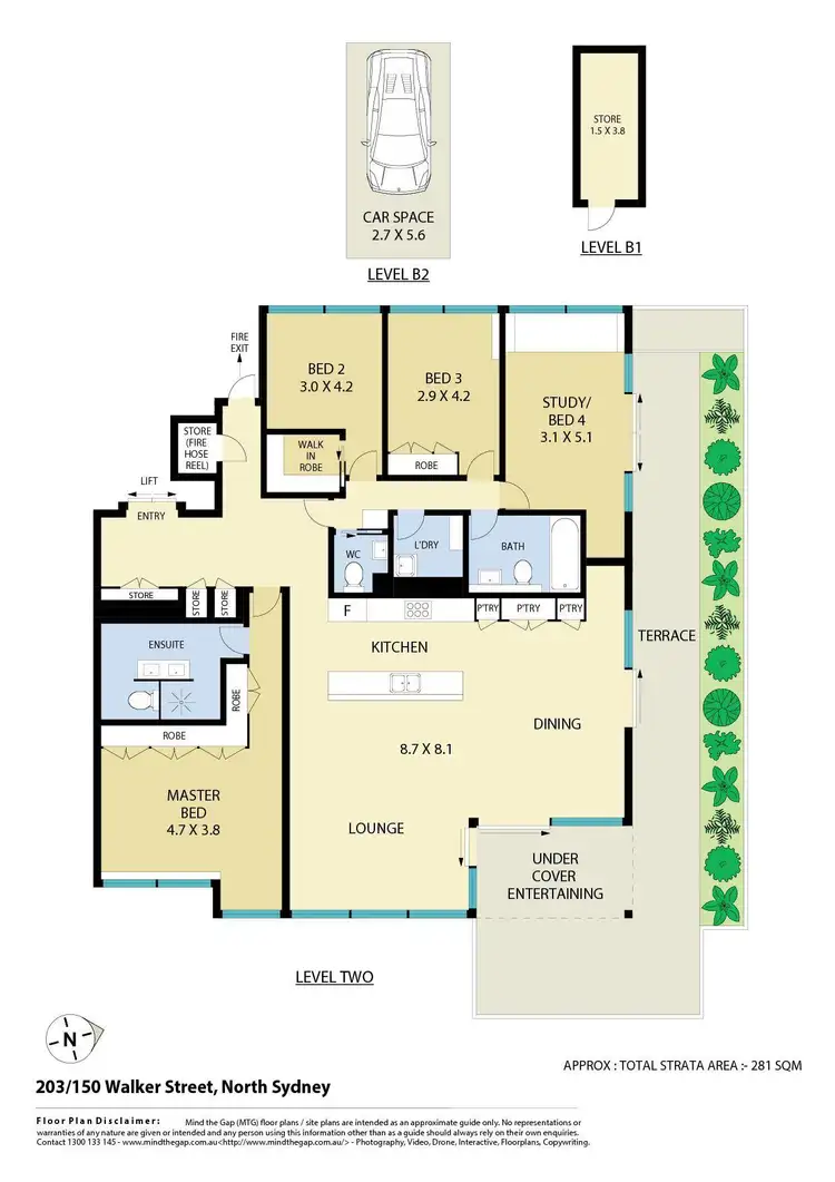 Floorplan of Homely apartment listing, 203/150 Walker Street, North Sydney NSW 2060