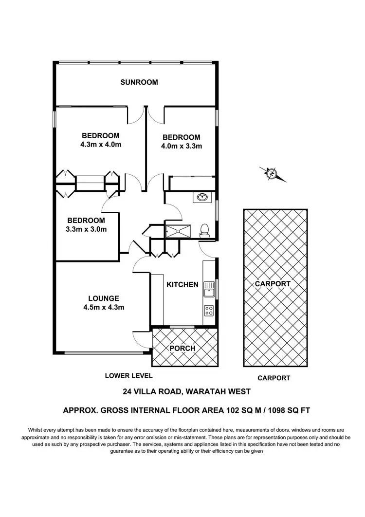 Floorplan of Homely house listing, 24 Villa Road, Waratah West NSW 2298