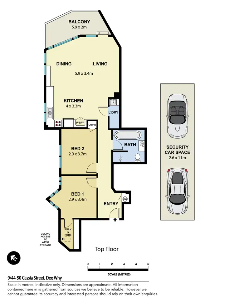 Floorplan of Homely apartment listing, 9/44-50 Cassia Street, Dee Why NSW 2099
