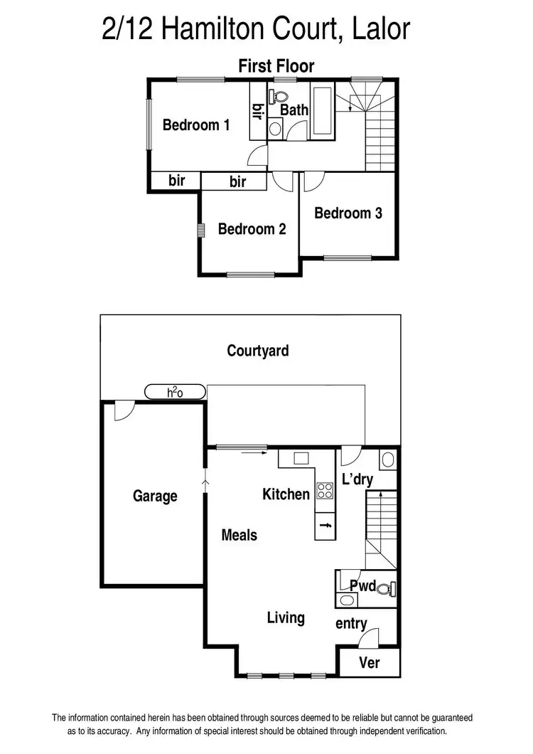 Floorplan of Homely unit listing, 3/12 Hamilton Court, Lalor VIC 3075