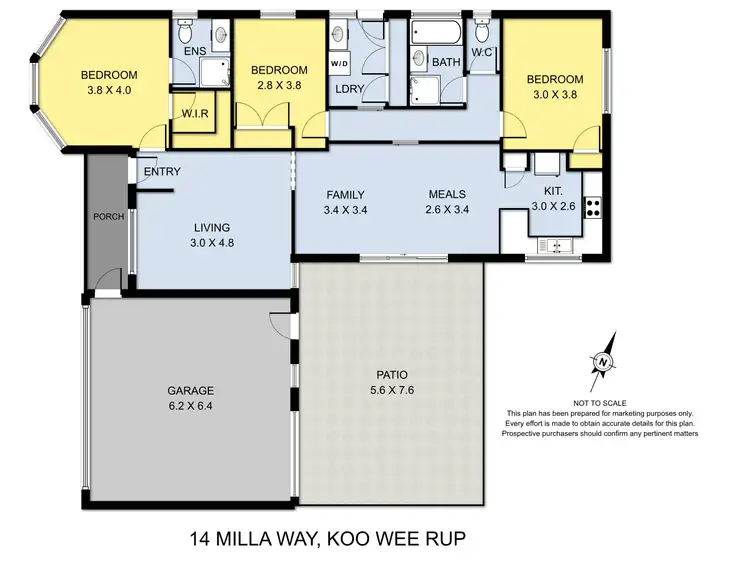 Floorplan of Homely house listing, 14 Milla Way, Koo Wee Rup VIC 3981