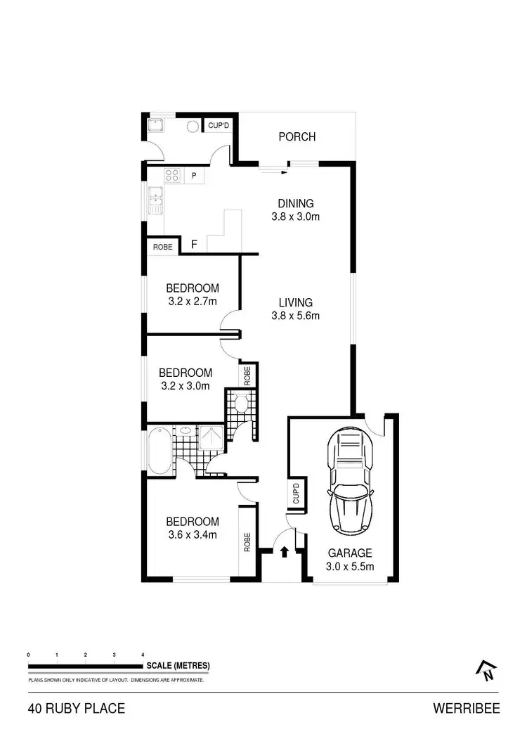 Floorplan of Homely house listing, 40 Ruby Place, Werribee VIC 3030