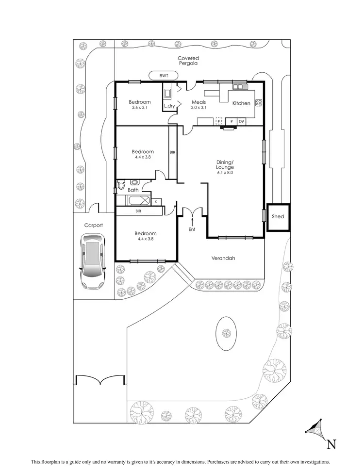 Floorplan of Homely house listing, 224 Highett Road, Highett VIC 3190