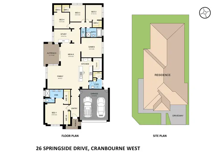 Floorplan of Homely house listing, 26 Springside Drive, Cranbourne West VIC 3977