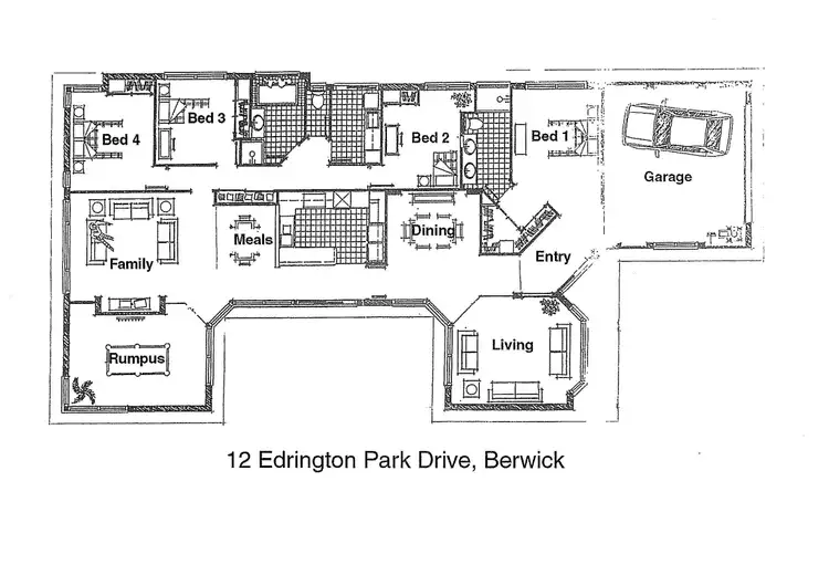 Floorplan of Homely house listing, 12 Edrington Park Drive, Berwick VIC 3806